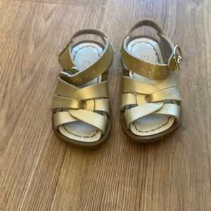 Gold toddler salt water sandals